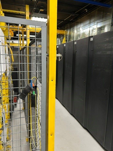 Updated Tyler Vault datacenter row with racks and cable pathways